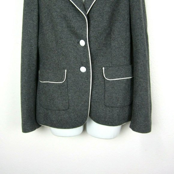 BANANA REPUBLIC Gray Italian Wool Blazer 6 Jacket - Picture 4 of 11